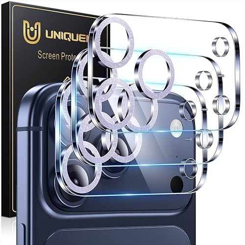 Miniatura 338 de UniqueMe [Paquete de 3 protectores de lente de cámara compatibles con iPhone 14 Pro Max/iPhone 14 Pro, vidrio templado, [compatible con fundas]