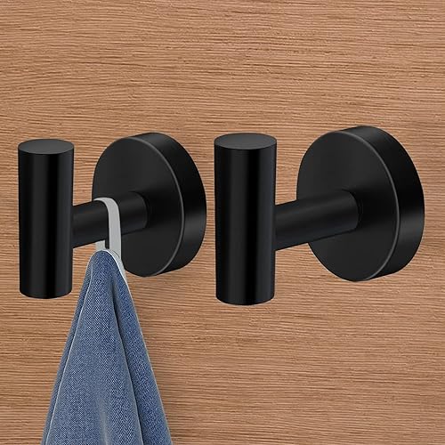 Miniatura 10 de VAEHOLD Ganchos adhesivos de pared, soporte adhesivo resistente, ganchos impermeables de acero inoxidable para colgar abrigos, sombreros, llaves,