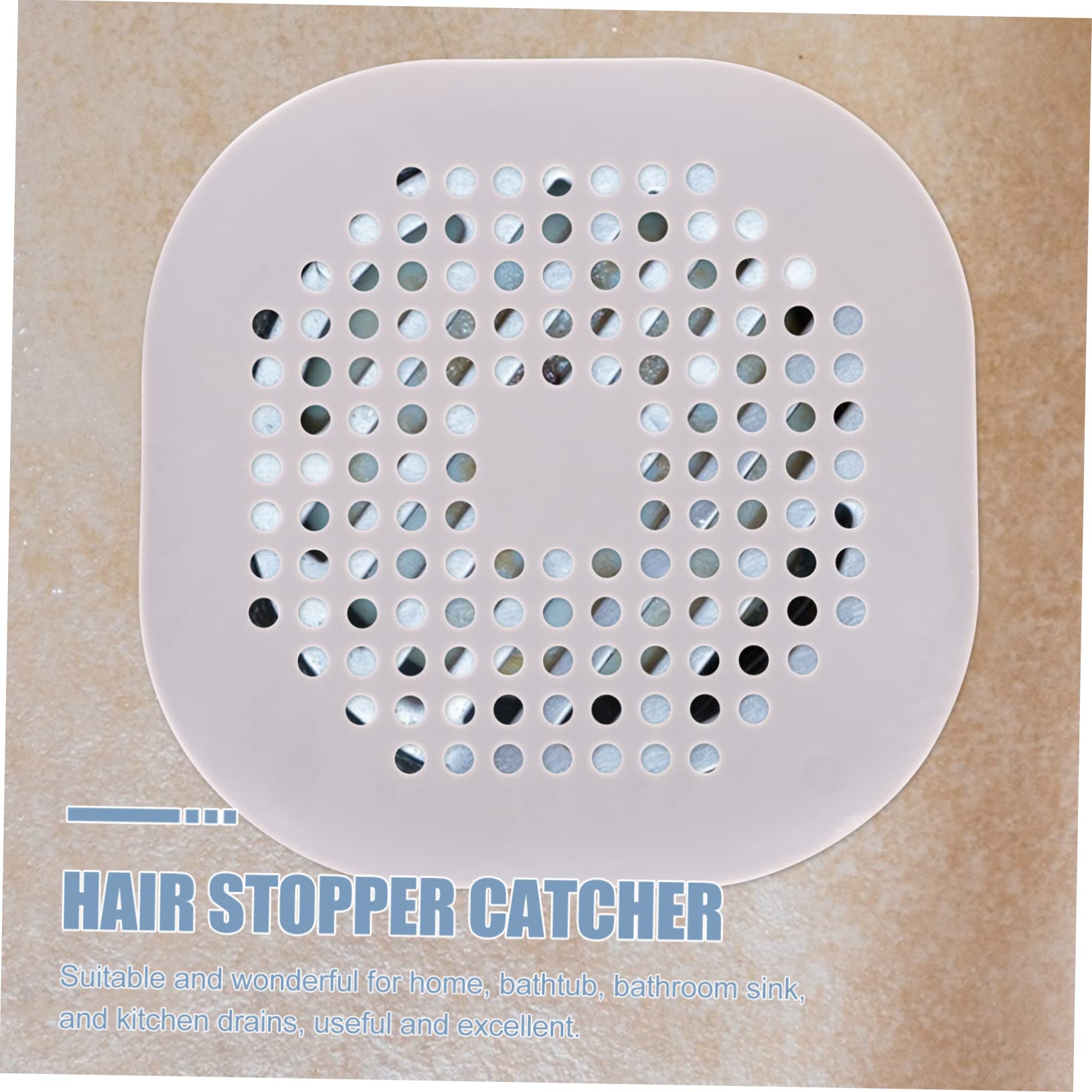 NUOBESTY 16 Teiliges Quadratisches Silikon Abflussfilter Flexibler Haarfänger für Dusche Badewanne Waschbecken Feines Filtersieb gegen Langlebig und Sicher für Haushalt Badezimmer