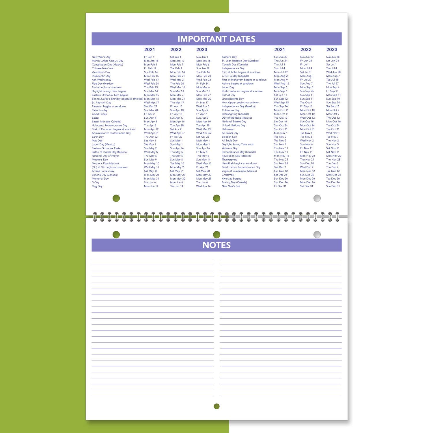 AT-A-GLANCE, Wand- und Tischkalender 2021, 20,3 x 27,9 cm, klein, Spiralbindung (PM1702821)