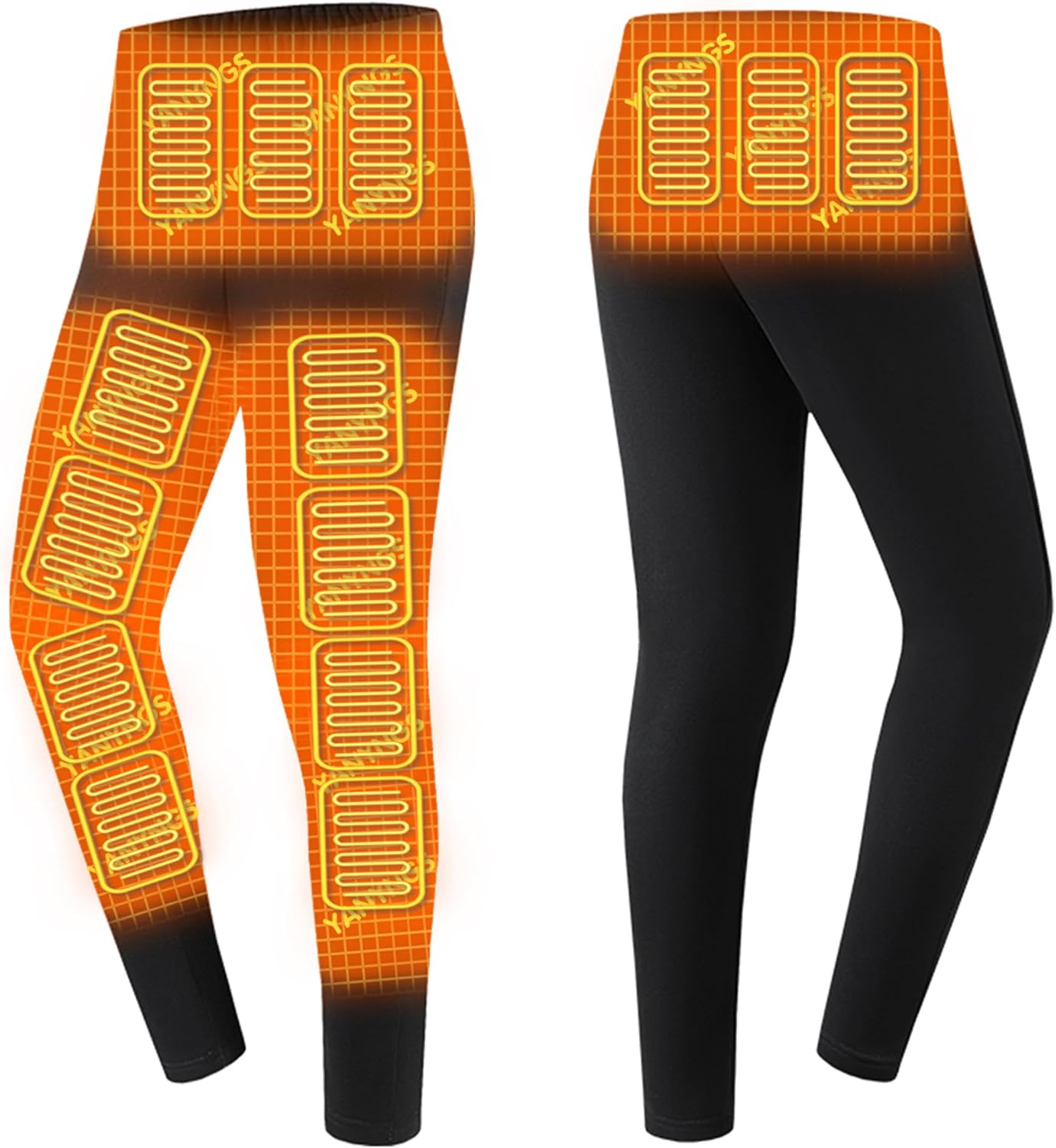 Heated Pants for Men Women, Electric Thermal Underwears Bottom with 14 Heating Zones for Outdoor Camping, Hunting