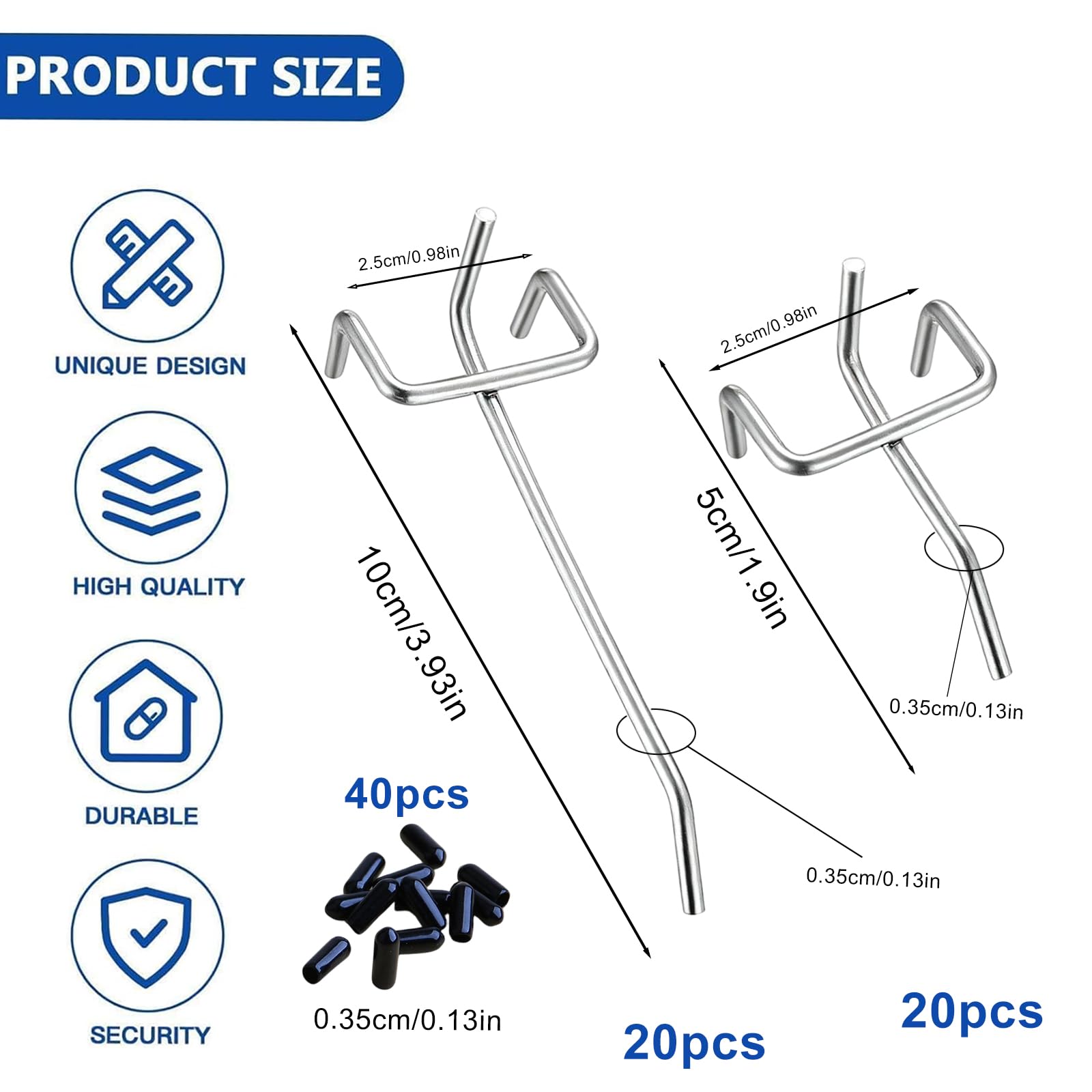 Ganci per parete forata 2,5 cm accessori officina montaggio