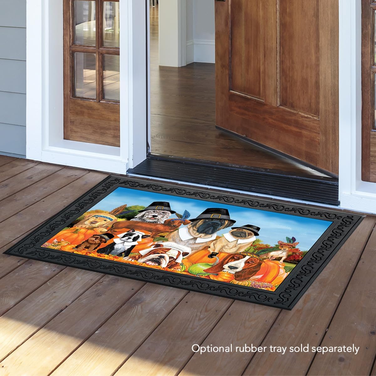 Briarwood Lane Give Thanks Dogs Thanksgiving Doormat