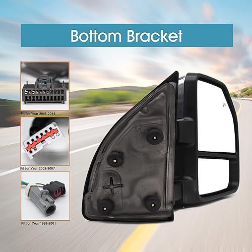 Miniatura 6 de NEW Towing Mirrors fit for 1999-2016 Ford F250 F350 F450 F550 Super Duty Pickup Side Tow Mirrors Heated Power Glass Adjustment Turn Signal LED