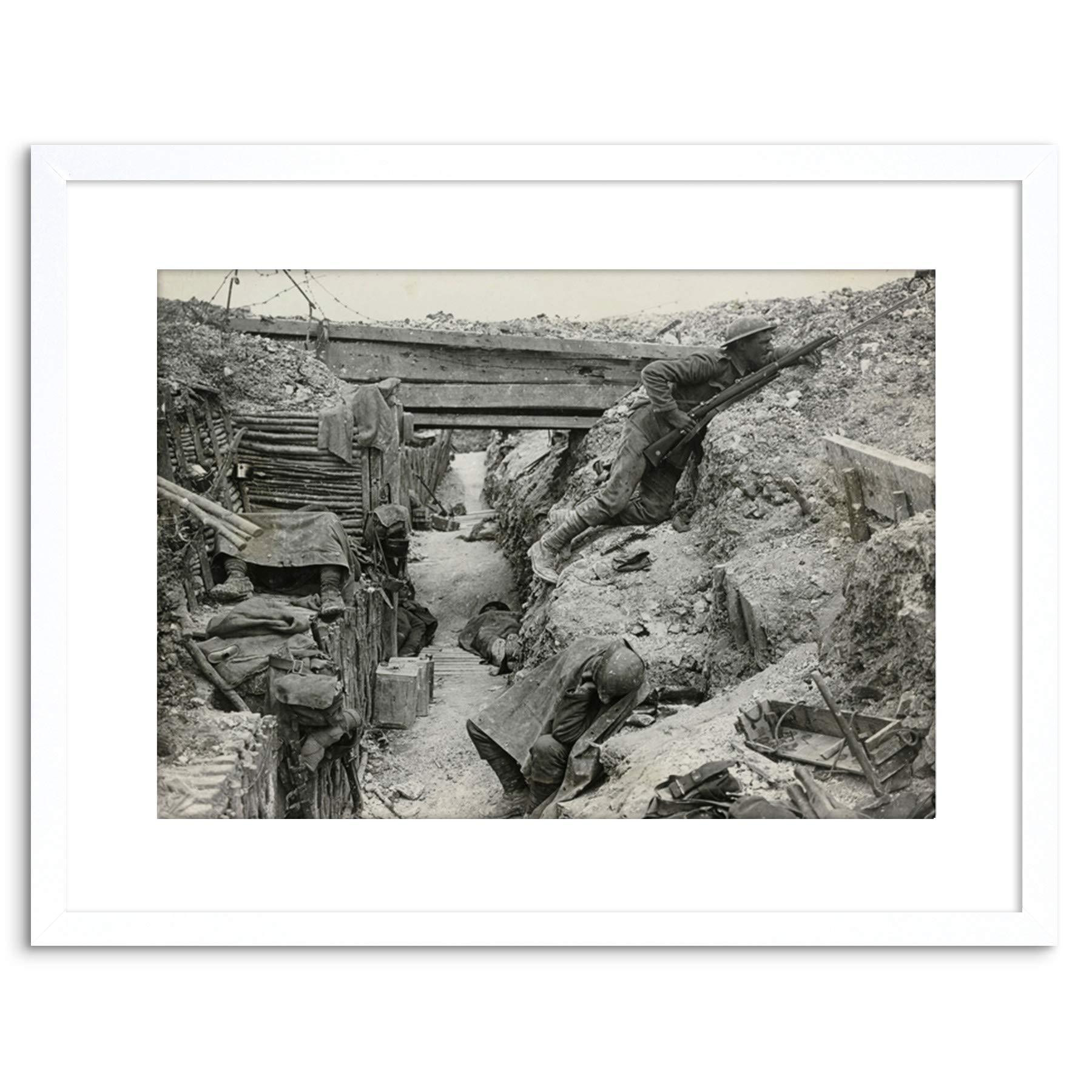 Wee Blue Coo WAR PHOTO VINTAGE GREAT WWI TRENCH LIFE WESTERN FRONT FRAMED PRINT F97x11736