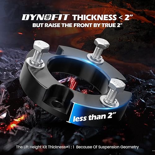Miniatura 4 de Kits de elevación de nivelación de 2 pulgadas para Tundra 1999-2006, Dynofit de 2 pulgadas para espaciadores de puntales de suspensión delantera de
