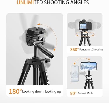 71 Camera Tripod Aluminum Tall Tripod Stand for Canon Nikon Phone