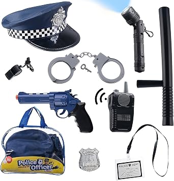 Born Toys Kids Police Toy Pretend Play Accessories Set for Boys & Girls, 3+