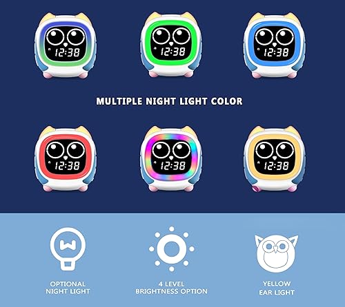 Miniatura 3 de iTOMA Addo CKS912 - Reloj despertador para niños, simulación de amaneceratardecer, entrenador de reloj para niños y reproductor de música Bluetooth,