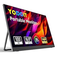 Yodoit Monitor Portatile per laptop, schermo IPS FHD 1080P da 18,5" a 100 Hz con porta
