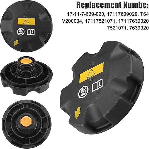 Miniatura 5 de ACROPIX Tapa de depósito de depósito de desbordamiento líquido para radiador de refrigerante de motor BMW E82 para E84, paquete de 1 unidad, color