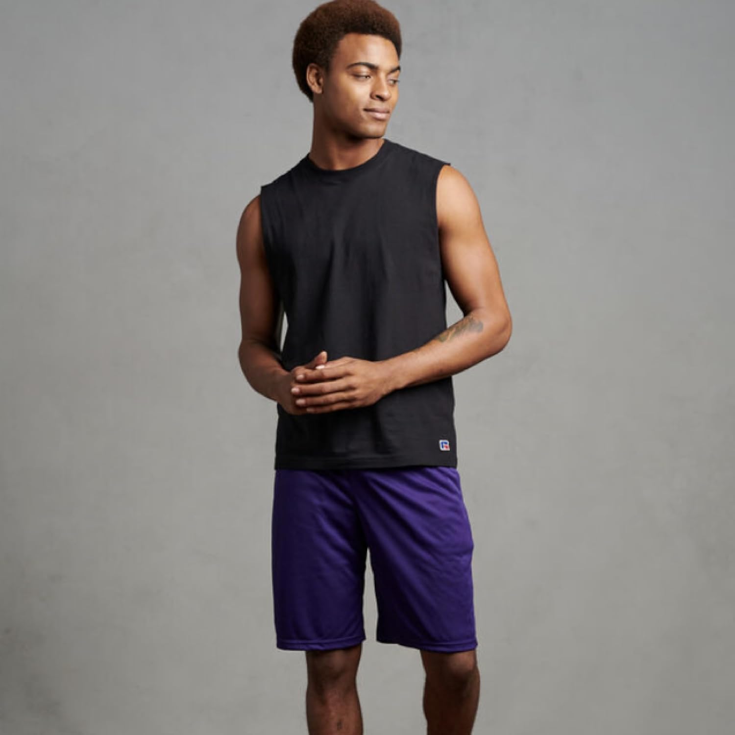 Russell Athletics Men's Dri Power Essential Performance Shorts with Pocket - Workout and Gym Active Wear - Image 3