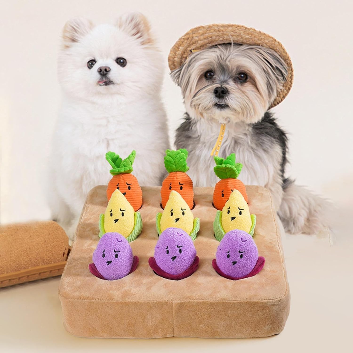 Genérico Dog Snuffle Toy, Squeak Pad - Carrot Dog Snuffle Mat - for Anti-Boredom, Pets All Sizes