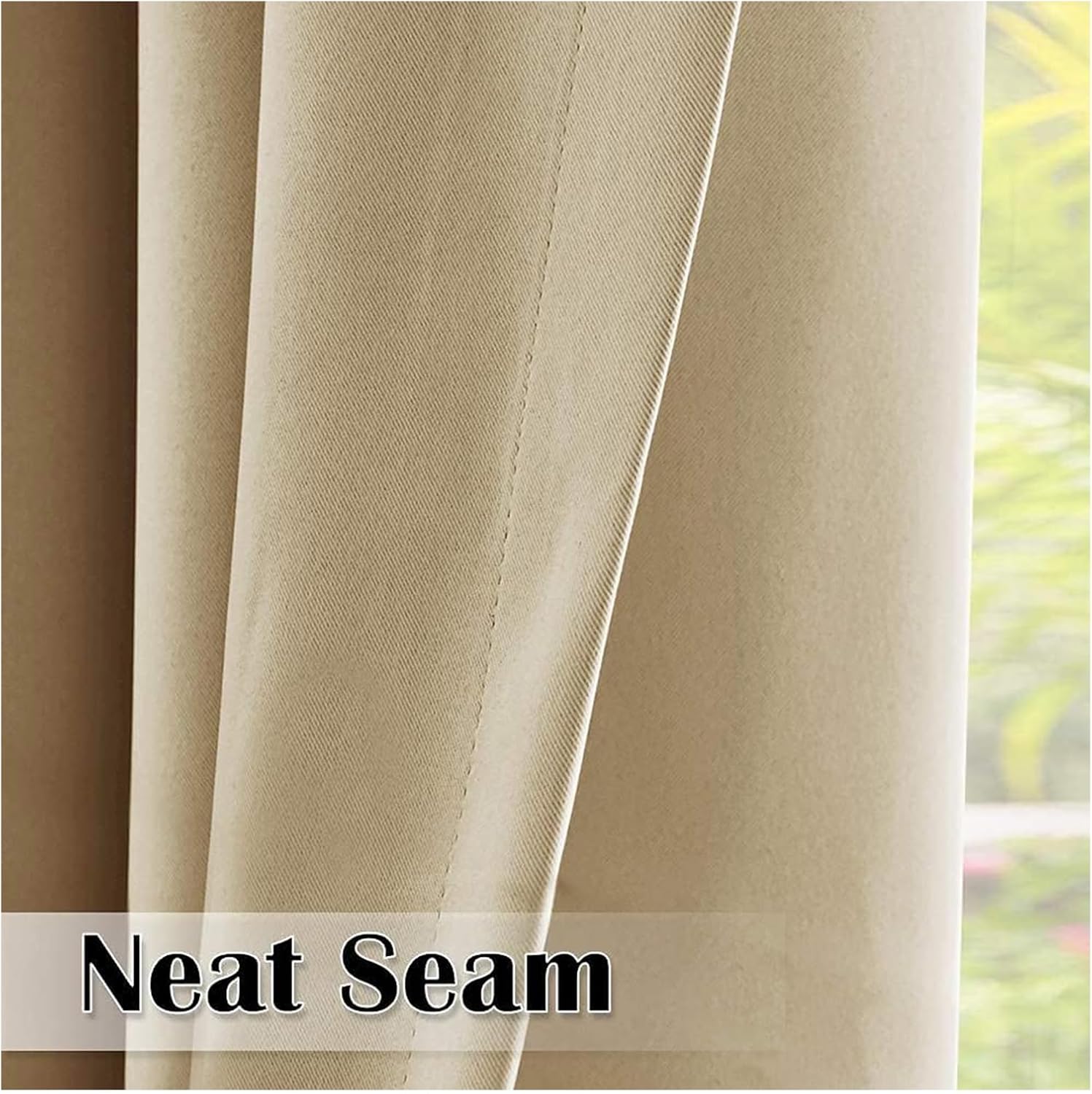 Waterproof Indoor Outdoor Curtains for Patio Premium Thick Privacy Weatherproof Grommet Outside Curtains Blackout Drapes for Gazebo,Cabana,Porch,Pergola,Lanai, 1 Panel,64 * 108 inchs（W*H）