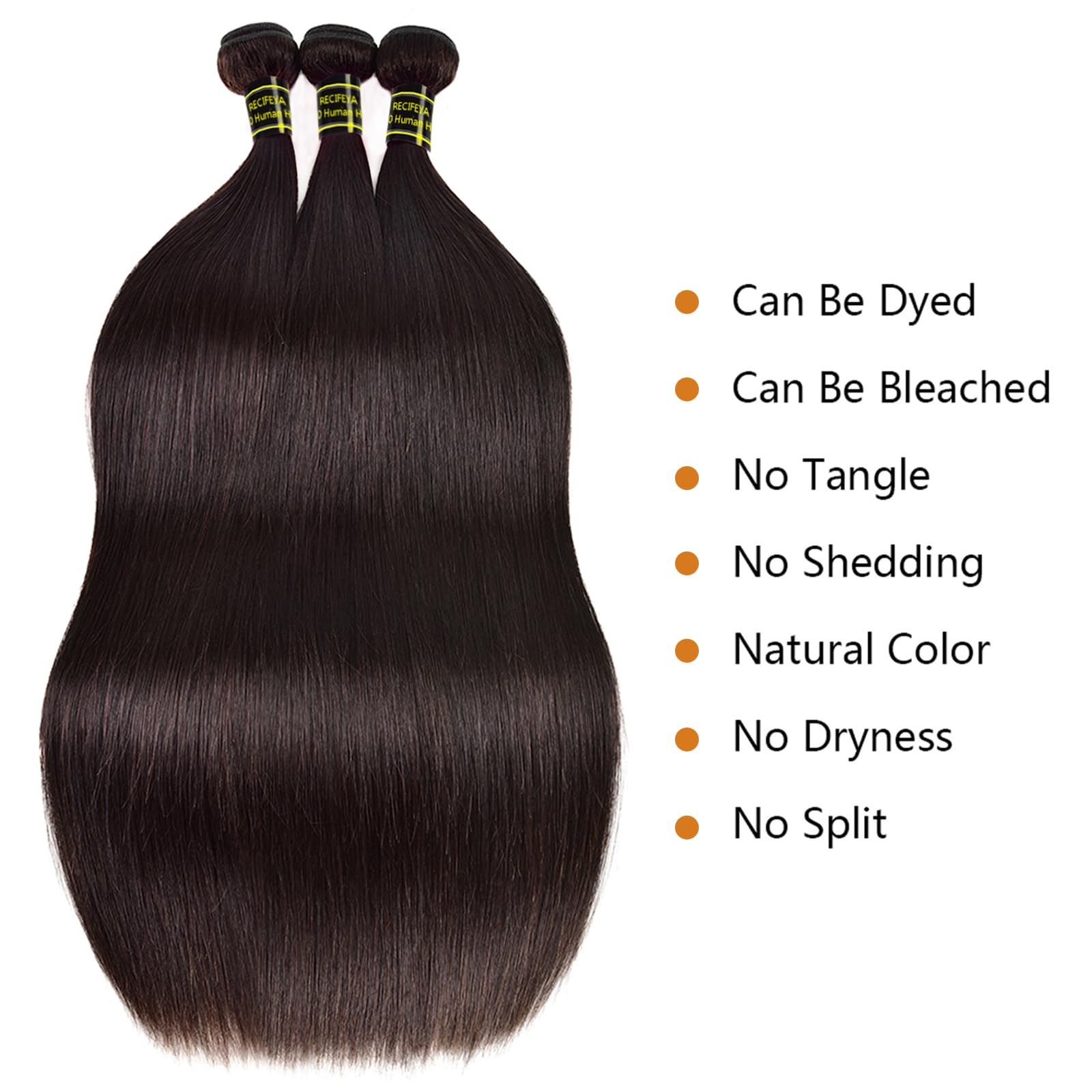 Amazon.com : Straight Human Hair Bundles 30 30 30 Inch 100  display picture 3