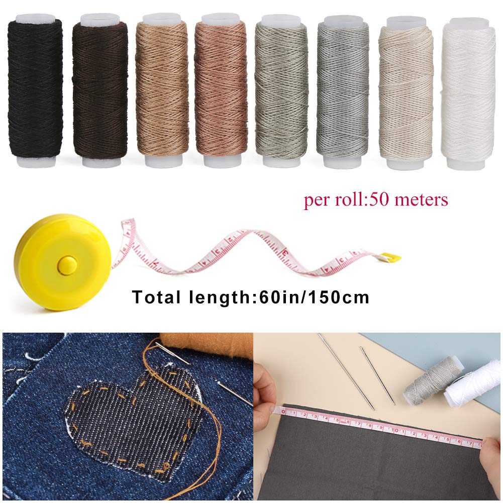 KAMAIKA Kit di Riparazione tappezzeria Cucito in Pelle con punteruolo
