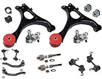 SuspensionDudes 16-Piece Complete Control Arm Suspension Kit for 2006-2011 Honda Civic Non-Si - USA Made Code Red Bushings