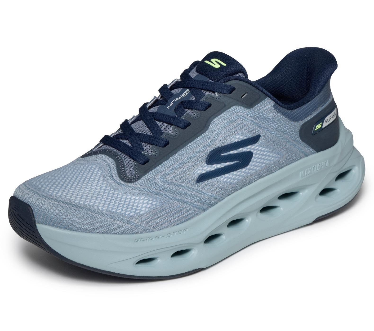 Skechers Men's Max Cushioning Glide-Step, Slate, 13 UK