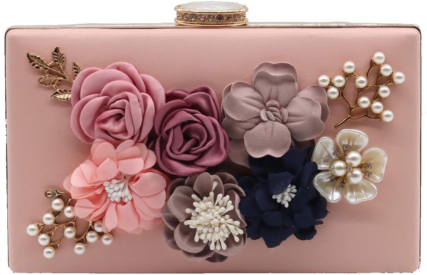 Flower Clutch Purse for Women Floral Evening Bags for Wedding Bride Formal Party