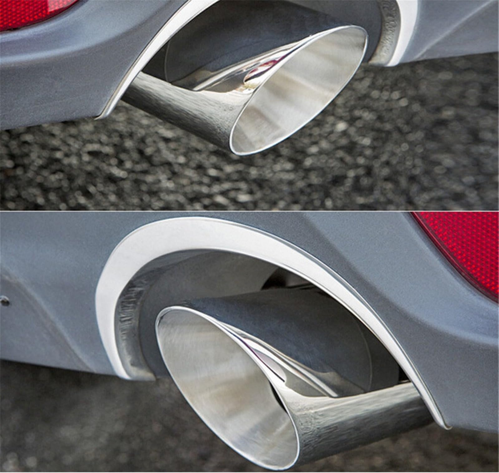 Uitlaat 2 Stuks Auto Accessoires Rvs Uitlaatpijp