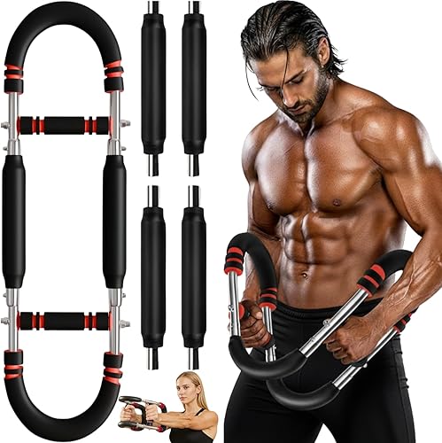 Twister - Entrenador de brazo para hombres y mujeres, equipo de entrenamiento ajustable de pecho de 30 a 120 libras, con 4 resortes y póster de