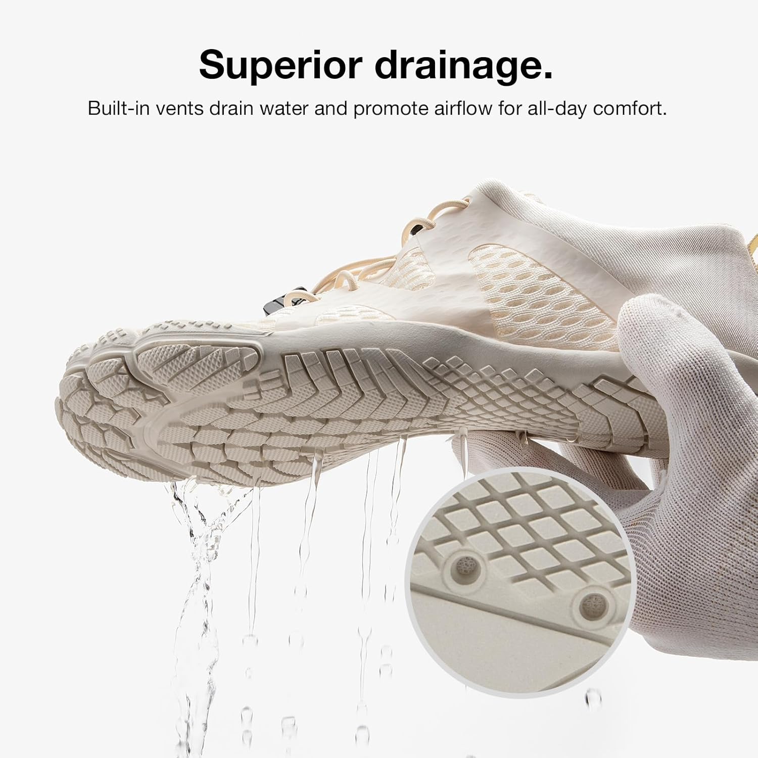 KOLILI Women Water Shoes Quick-Dry Aqua Shoes Non-Slip Barefoot for Beach Hiking Swim Pool Kayaking Surfing