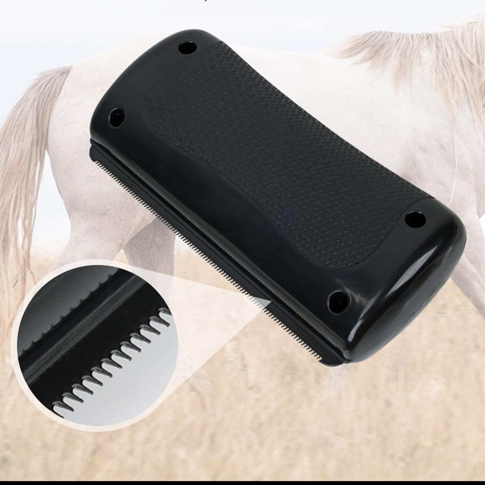Kit de aseo de caballos, 5 piezas con cepillo para pezuñas, peine de cola, raspador de pelo, cepillo facial para cuidado equino