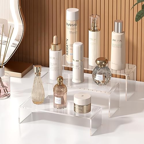 Miniatura 21 de 3 elevadores acrílicos rectangulares para exhibición, adecuados para postres de alimentos, perfumes, cosméticos, joyas, coleccionables, marionetas