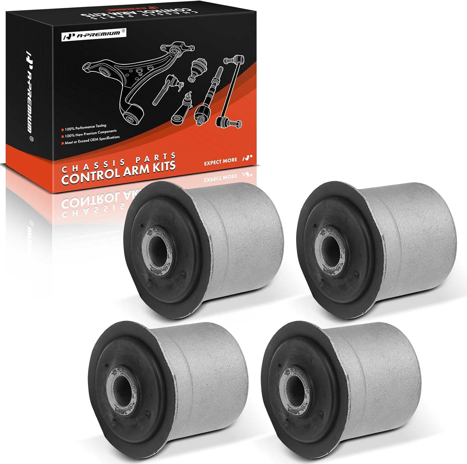 A-Premium 4 x Front Lower Control Arm Bushing Kit, Compatible with Jeep Cherokee 1984-1999, Comanche 1986-1992, Wagoneer 1984-1990 & Dodge Ram 1500 1994-1999, Ram 2500 1994-1999, Ram 3500 1994-1999
