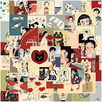 50pcs Japanese Cartoon Anime Stickers Waterproof Vinyl Stickers Water Bottle Laptop Suitcase Luggage Skateboard Decoration