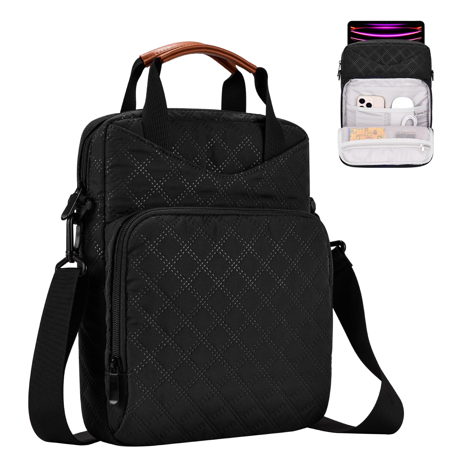 9-11 Inch Tablet Sleeve Bag, Padded Carrying Travel Case for iPad Pro 11-in (M4), iPad 10.9 (10th Gen), iPad Air 11-in (M2), Galaxy Tab S9/S8, with