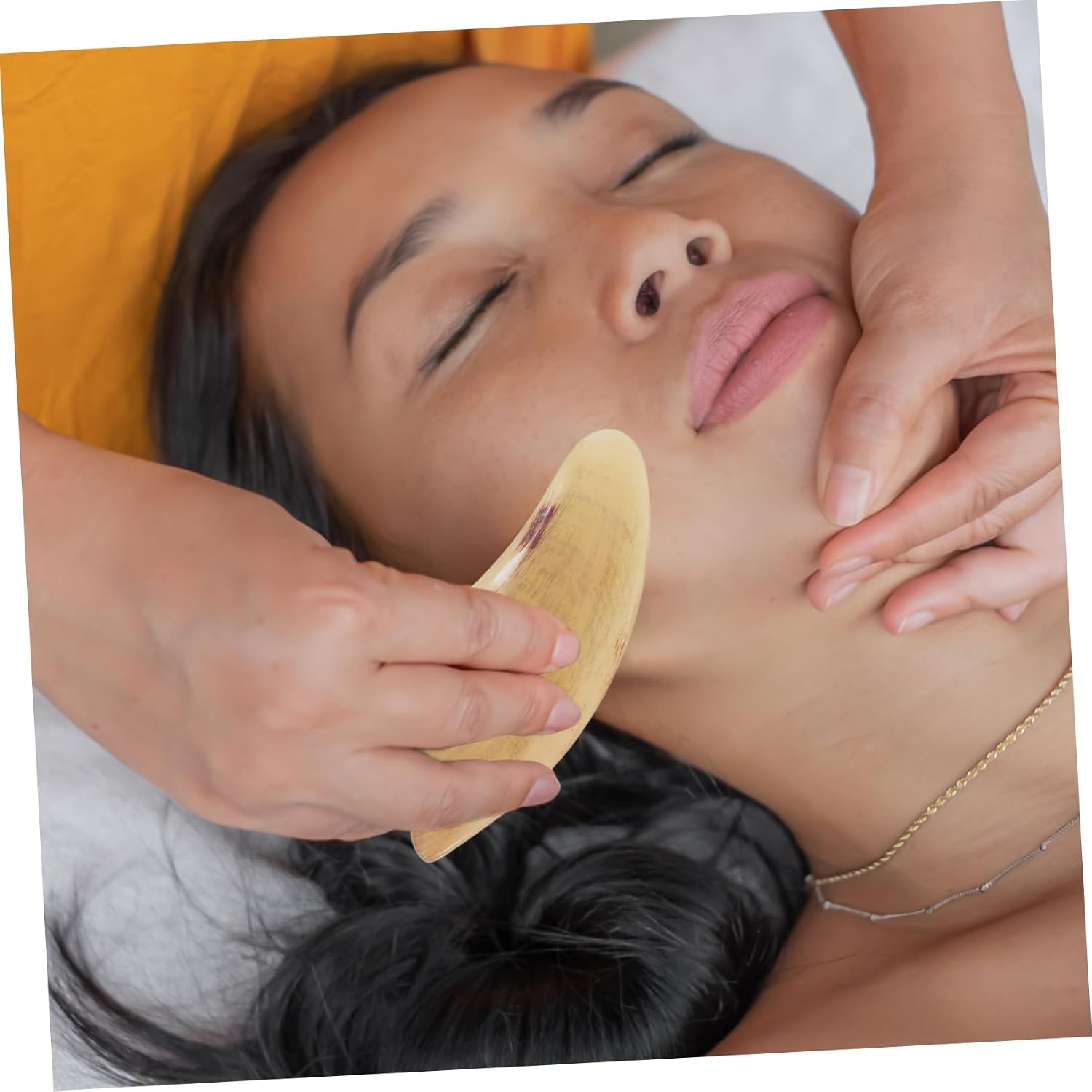 Ipetboom Horn Scraper Face Massage Tool Set Triangular Scraping Plate for Body and Facial Massage Relaxation and Stress Relief Tool for Skincare and Wellness image 4