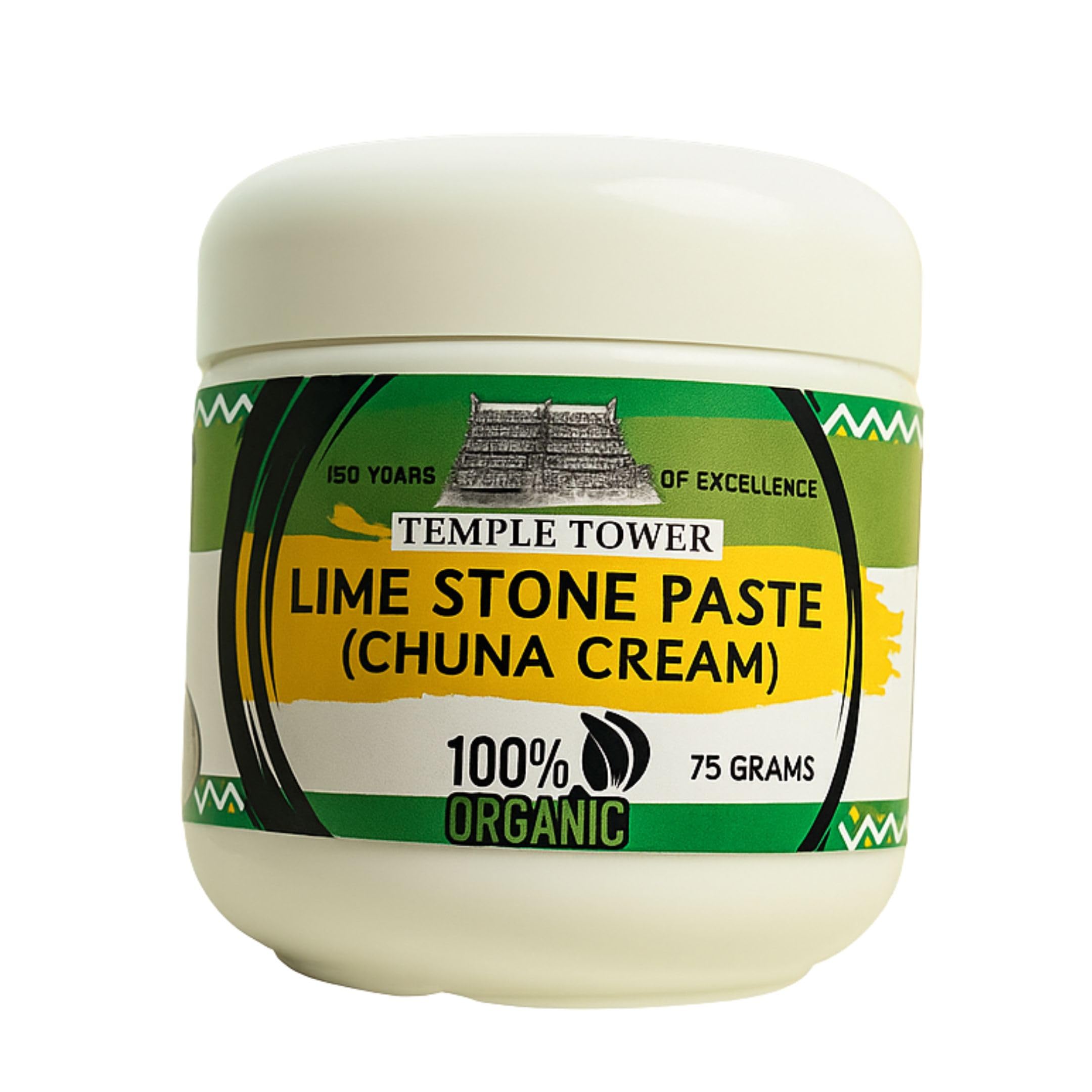 TEMPLE TOWER Edible Chuna Paste for Eating, 75g Jar | Premium Calcium Powder Paste for Paan & Health | Pure Limestone Chuna for Eating Organic (Pack of 1 No. 75g Jar)-image-47
