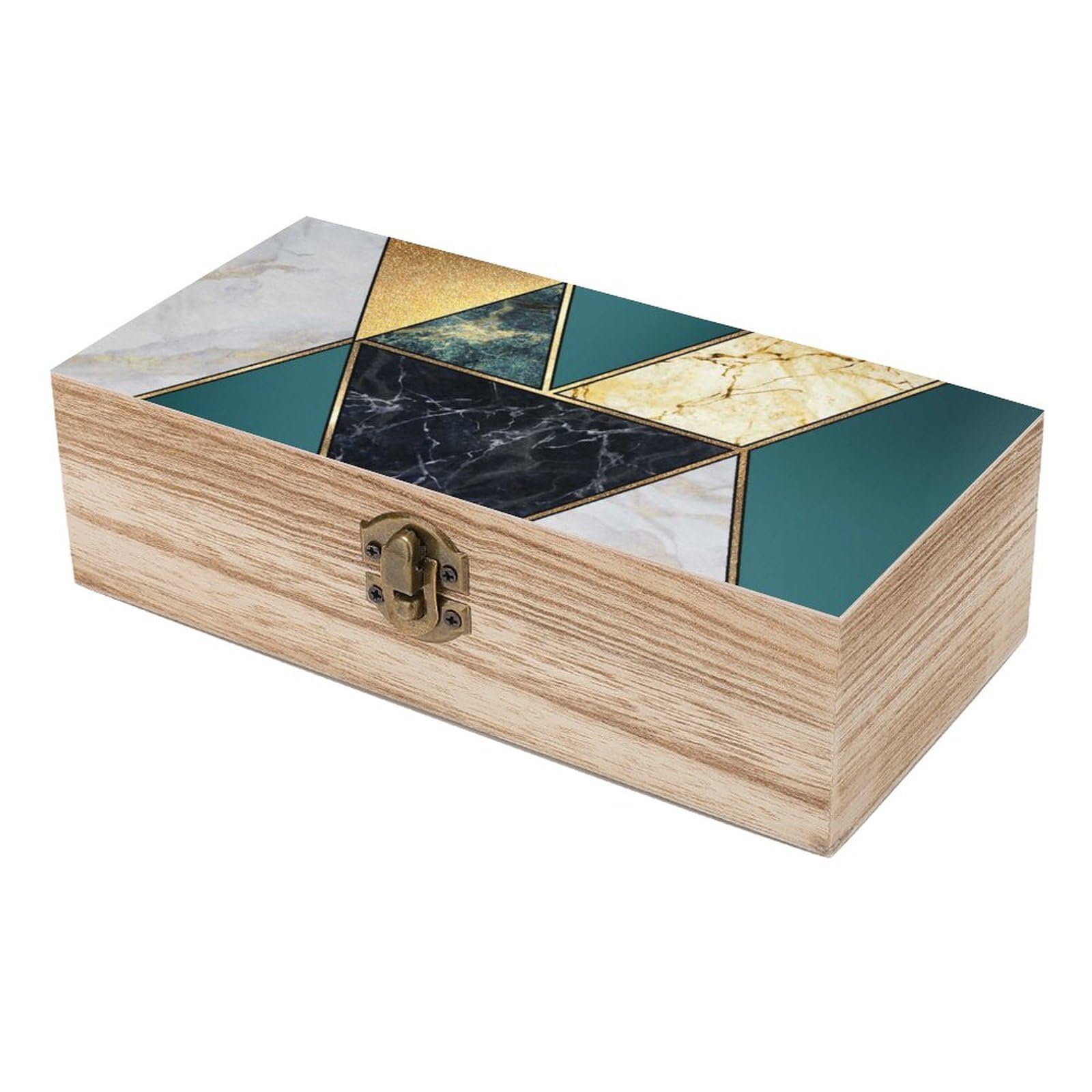 Grande scatola in legno con coperchio incernierato Scatola dei ricordi