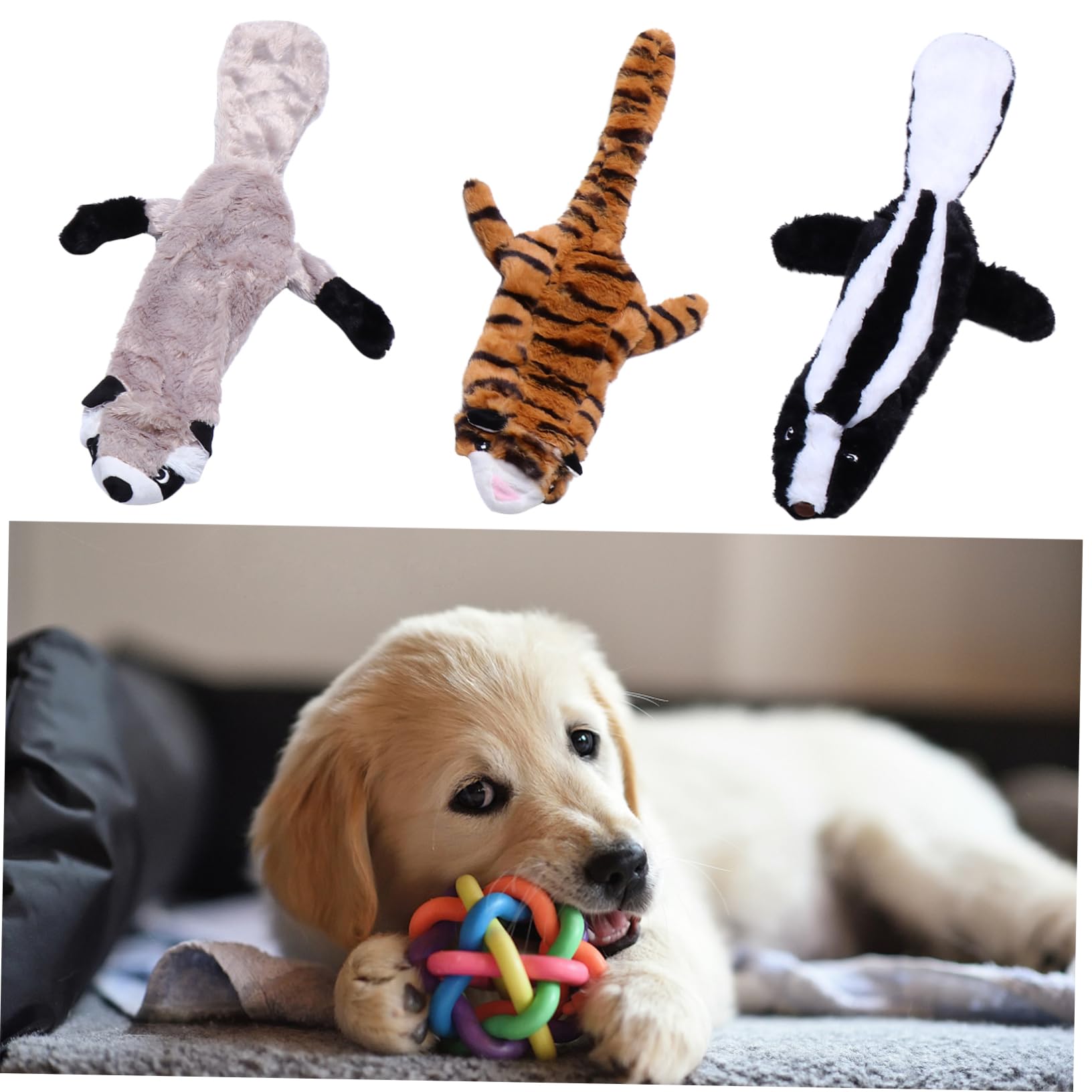 COLLBATH 6 Piezas Juguete Molar de Felpa Juguete para Mascotas Juguete para Masticar Perros Juguetes de Peluche Juguete para rechinar los de Perro Juguete de Peluche para Mascotas