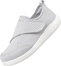 Eagsouni Nursing Shoes, , Senior Shoes, Nursing Shoes, Elderly People, Rehabilitation Sneakers, High Insole, Wide, Men's, Women's, Ultra Lightweight, Non-Slip, Easy to Wear, 5E, gray