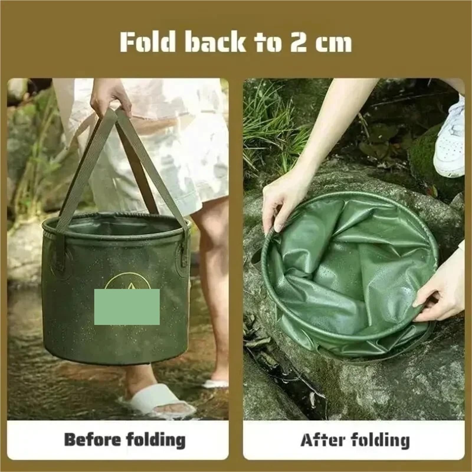Seau De PêChe Pliable Seau Pliable Portable de 5/10/20 L avec Couvercle, for Lavage Voiture, pêche, Salle Bain, Seau en Silicone, Camping, Fournitures ménagères