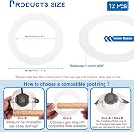 PATIKIL 5" ID 7.5" OD Plastic Trim Ring, 12 Pcs Ceiling Light Goof Rings Matte Circular Light Cover Lighting Fixture for Ceiling Wall Recessed Can Downlights, Translucent Matte White