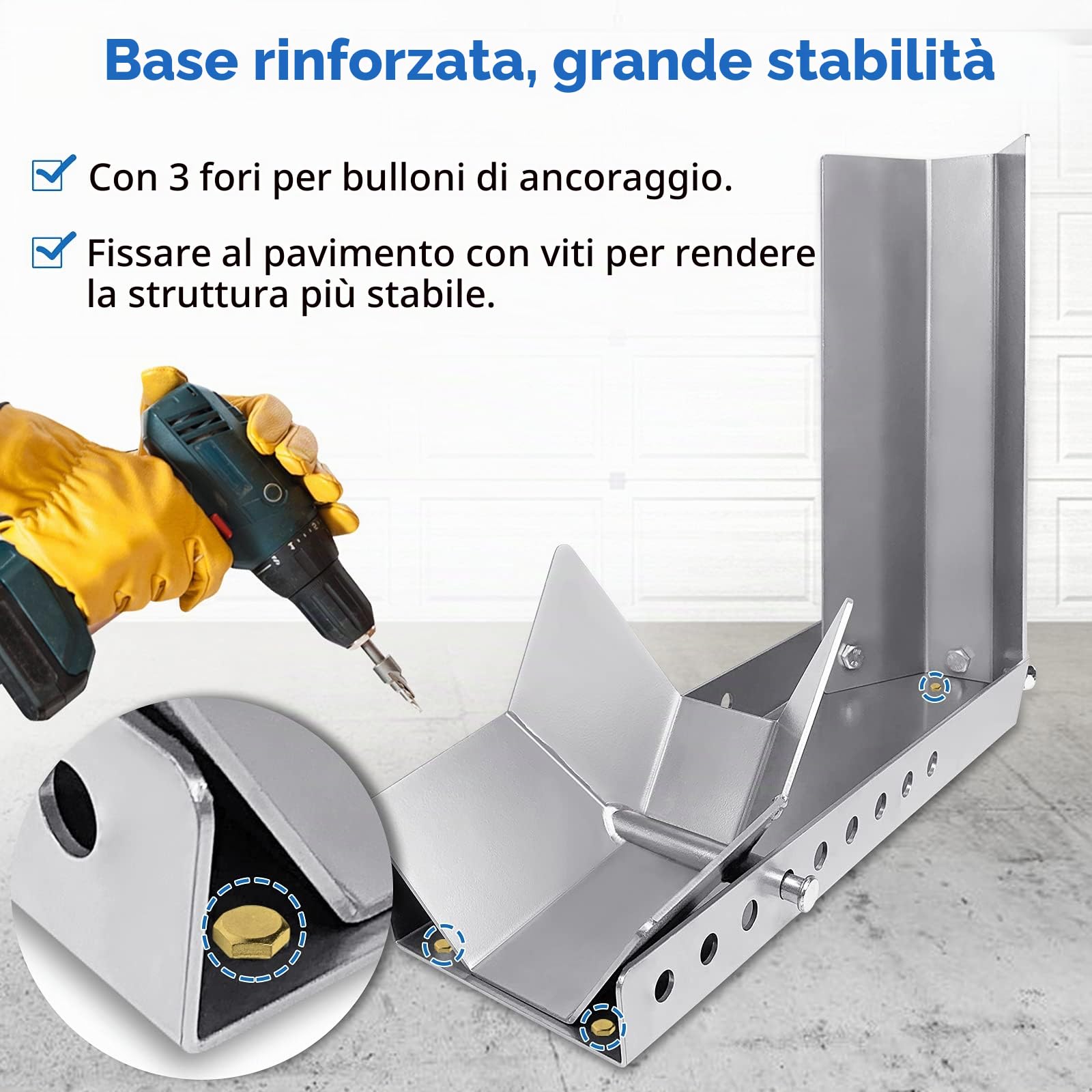 UISEBRT - Supporto di carico per motocicletta per ruota anteriore, 60 x 16 cm