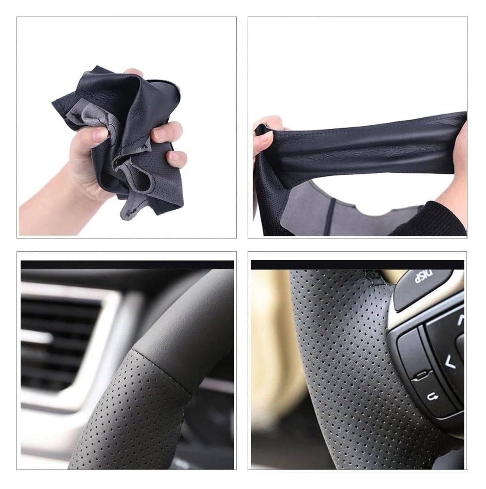 Antideslizante Funda Volante para Peugeot 307 2001-2008 para SW 2005-2008 Fundas Volante Trenzadas Funda Bricolaje para Coche
