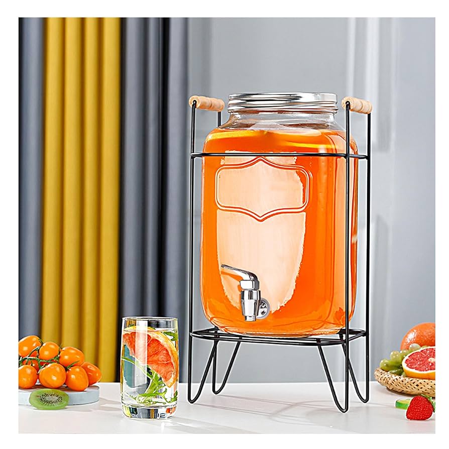 Amazon｜ガラス ドリンク サーバー，蛇口付き水筒ジャグボトル