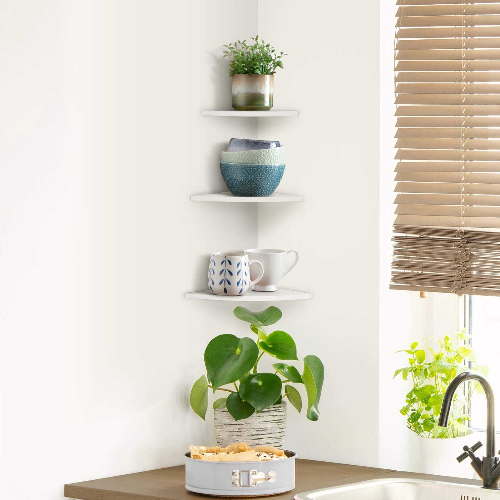 Ausla 3Pcs Floating Corner Shelf - Image 2