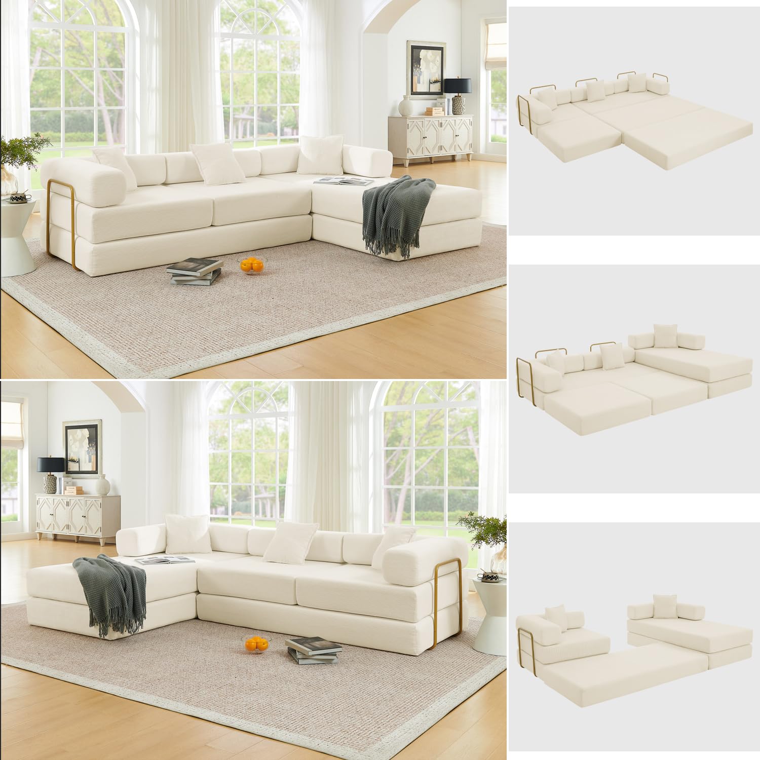 HANXIN 108 Modular Sectional Sofa Bed