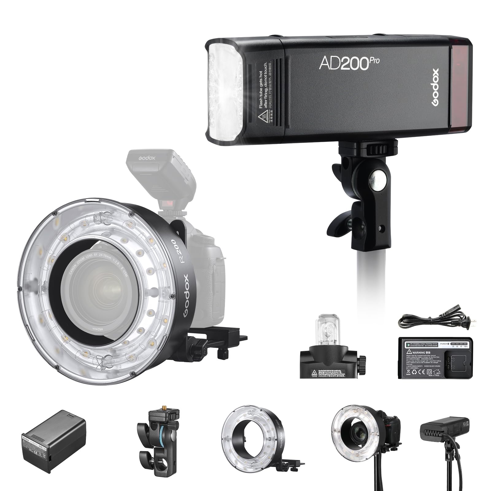 Godox FLASH フラッシュ　AD200 PRO + アクセサリ Amazon.com : Godox AD200 Pro II Flash Strobe,HSS Pocket