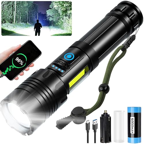 cinlinso Lampe Torche LED Ultra Puissante - 1000000 Lumens Lampe
