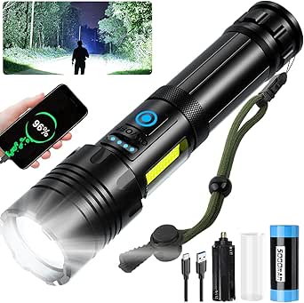 Militaire Zaklamp - LED Oplaadbaar - 9000 Lumen - NL Militaire Zaklamp - LED Oplaadbaar - 9000 Lumen - NL