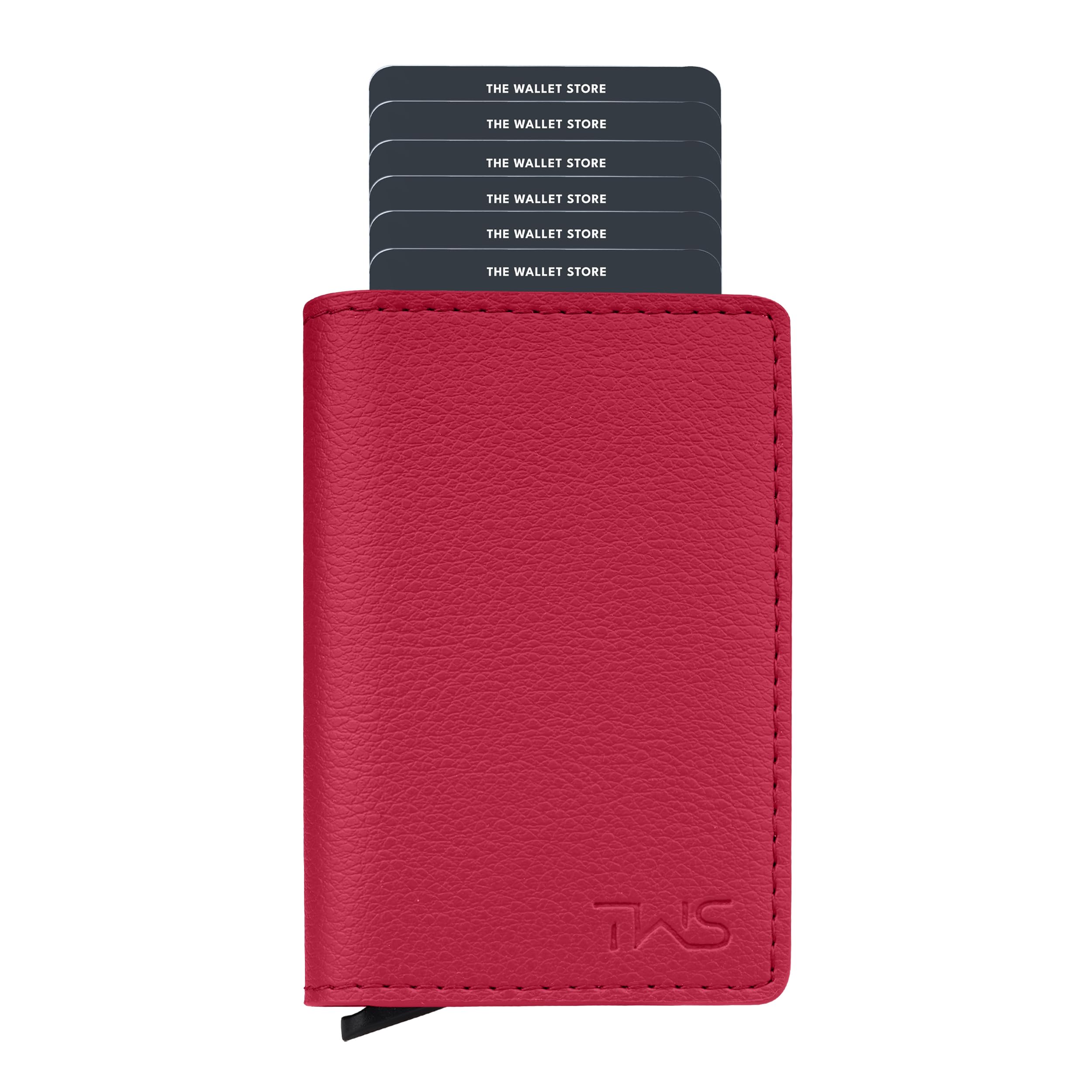 The Wallet Store Vivid Vault RFID Protected Metal Cardholder - Red