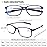 AQWANO 4 Pack Flexible Computer Reading Glasses Men Women Blue Light Blocking, Lightweight TR90 Frame Readers Glasses Anti Glare, 2.75
