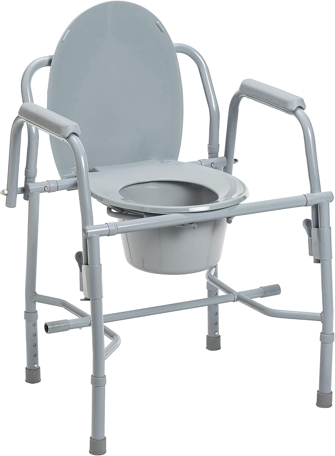 Drive Medical K. D. Deluxe Steel Drop-Arm Commode (Tool Free)