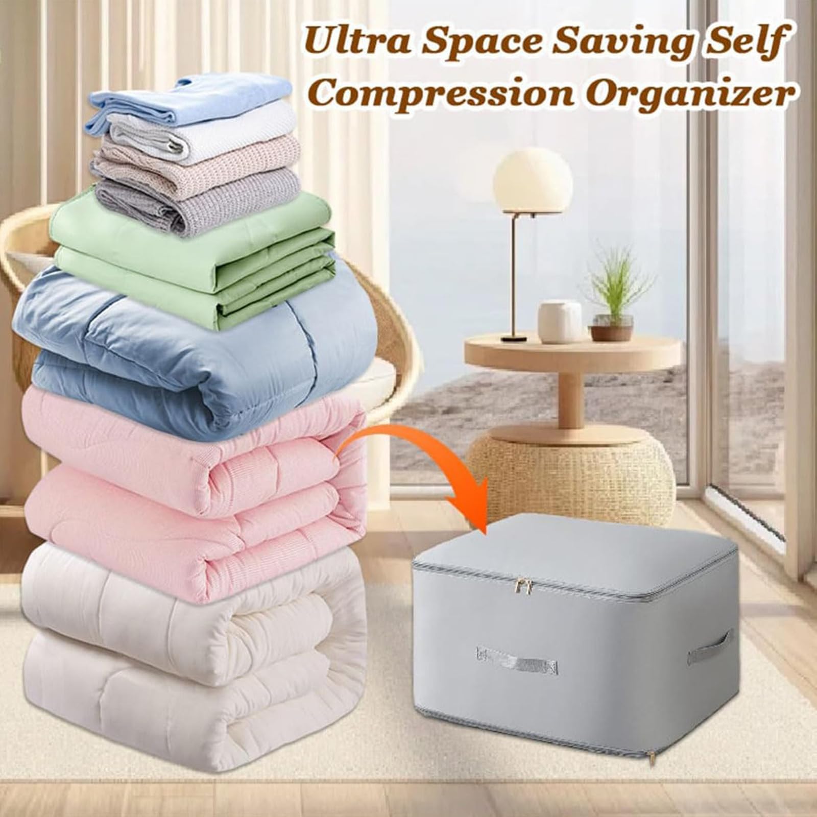 Grande capacità di compressione piumino Storage Bag Ultra salvaspazio comprimibile borse trasloco rosa XL Size ideale per casa e viaggi soluzioni di archiviazione